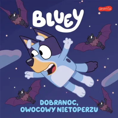Pakiet: Oto Bluey! Zabawy i zadania z naklejkami, Naklejamy! Bluey. Ksi��ka do wyklejania, Bluey. Dobranoc, owocowy nietoperzu. Moja czytanka, Puzzle 3w1 (20+36+50 el.) Poznaj Bluey