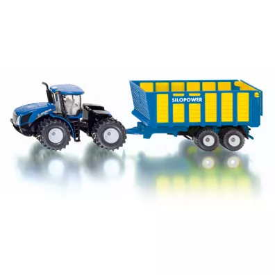 New Holland T9.560 z przyczep Farmer Siku S1947