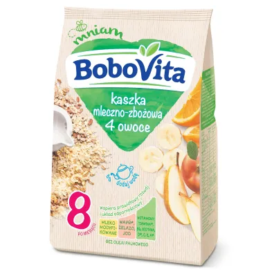 BoboVita Kaszka mleczno-zbo�owa 4 owoce po 8 miesi�cu 230 g