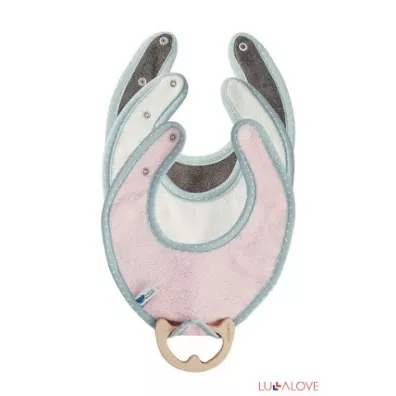 LullaLove Superro baby eco, �liniak z drewnianym gryzakiem, szary