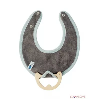 LullaLove Superro baby eco, �liniak z drewnianym gryzakiem, szary