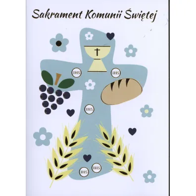 Henry Karnet B6 Komunia - Krzy� niebieski