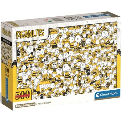 Puzzle 500 Compact Impossible Peanuts 35806 Clementoni