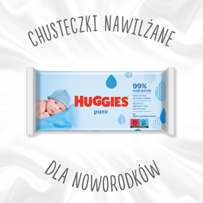 Huggies Chusteczki nawilżane Pure Zestaw 3 x 56 szt.