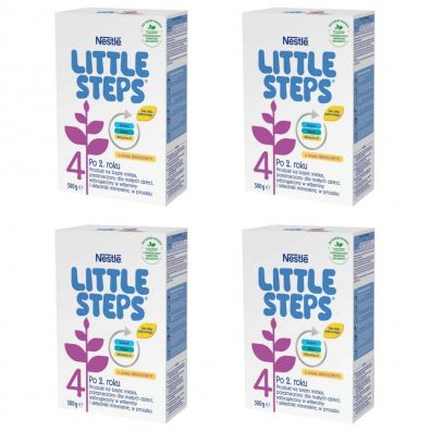 Nestle Little Steps 4 Produkt na bazie mleka dla małych dzieci po 2. roku o smaku waniliowym Zestaw 4 x 500 g