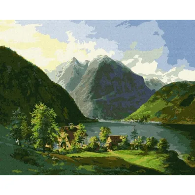 Ideyka Malowanie po numerach - Jeziorowy pejza� 40x50cm