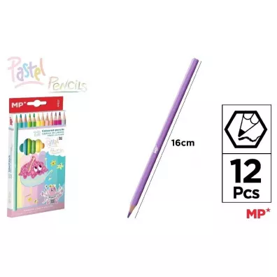 Mp Main Paper Kredki o��wkowe pastelowe 12 kolor�w
