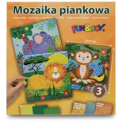 Mozaiki piankowe Zwierz�ta 3 wzory Titanum
