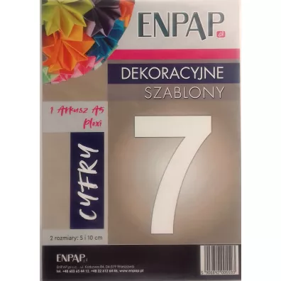 Enpap Szablon dekoracyjny A5 Plexi cyfra 7