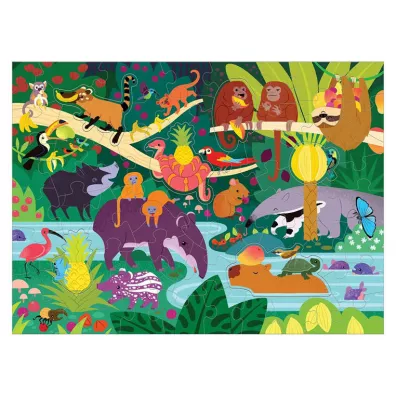 Puzzle sensoryczne z elementami zapachowymi Owocowa dungla 60 el. 4+ Mudpuppy