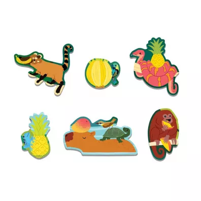 Puzzle sensoryczne z elementami zapachowymi Owocowa dungla 60 el. 4+ Mudpuppy