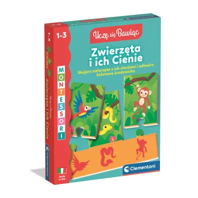 Zwierz�ta i ich cienie 1-3l Montessori CLEMENTONI 50424  CLM