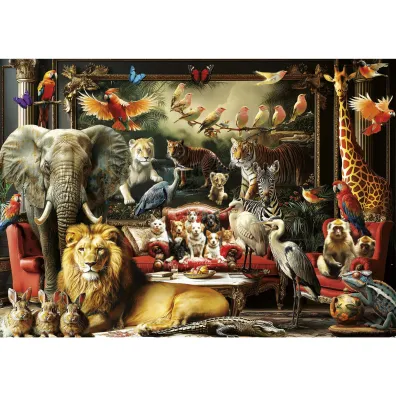 Puzzle 1500 el. Zwierz�ta w salonie Educa