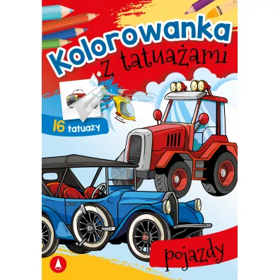 Kolorowanka z tatuaami. Pojazdy