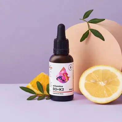 Aura Herbals Witamina D3 2000IU + K2mk7 suplement diety 30 ml