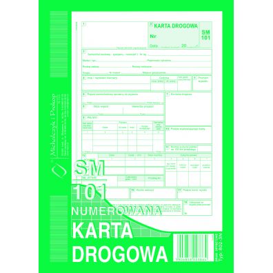 Michalczyk i Prokop Karta Drogowa. Samochd osobowy A5 SM/101-numerowany A5