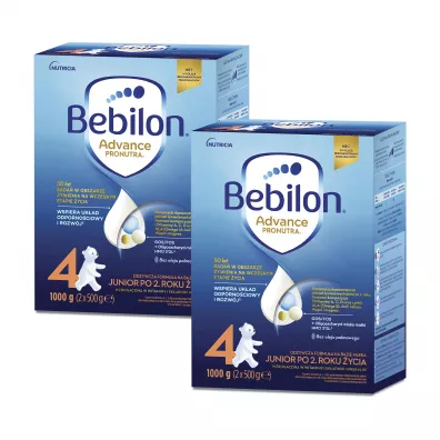 Bebilon 4 Advance Pronutra Junior Formua na bazie mleka po 2. roku ycia Zestaw 2 x 1000 g