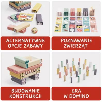 Gra zr�czno�ciowa Jakie to zwierz�? Uk�adanie wie�y - 36 m+ Top Bright
