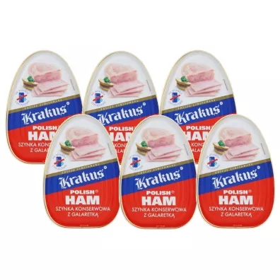 Krakus Konserwa szynka konserwowa z galaretk� Zestaw 6 x 455 g