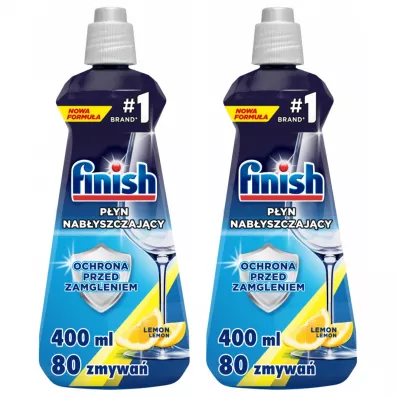 Finish Nabyszczacz do zmywarki pyn nabyszczajcy Lemon zestaw 2 x 400 ml