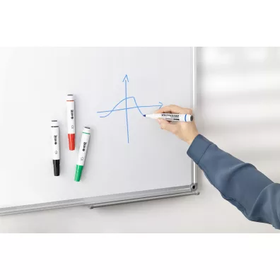 MemoBe Marker do tablic suchocieralnych i flipchartw z magnesem i gbk mm351 kocwka okrga zielony