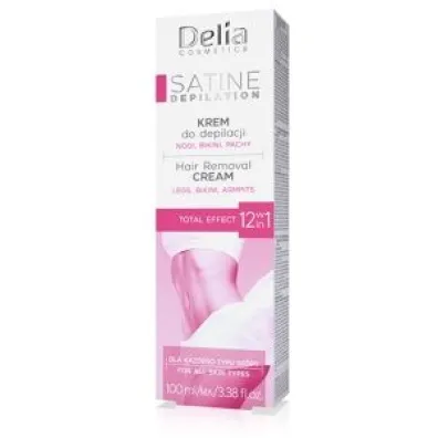 Delia Krem do depilacji Satine Nogi, bikini, pachy Total Effect 12W1 ka�dy typ sk�ry