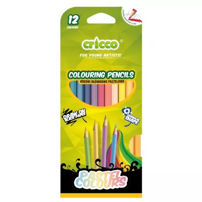 Cricco Kredki tr�jk�tne pastelowe 12 szt.