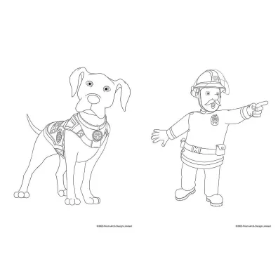 Stra�ak Sam. Kolorowanka. Malbuch. Colouring book. Fireman Sam