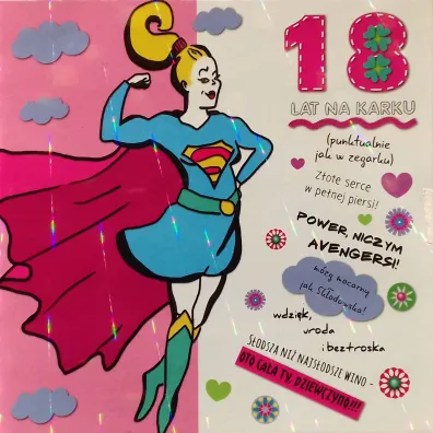 Karnet KW Hologram 18 Supermenka