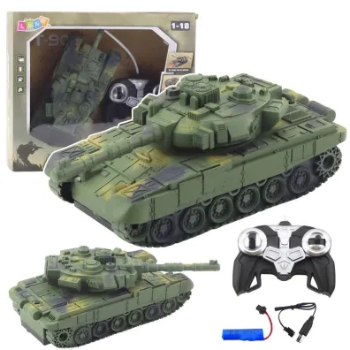 Czo�g T90 R/C �wiat�o i d�wi�k 1:18 LeanToys