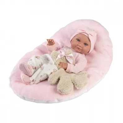 Lalka winylowa bobas Nico z r�ow� podusi� 40cm Llorens