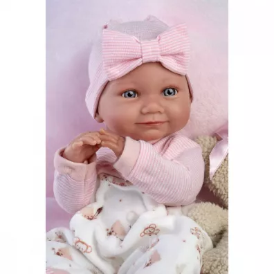 Lalka winylowa bobas Nico z r�ow� podusi� 40cm Llorens