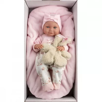 Lalka winylowa bobas Nico z r�ow� podusi� 40cm Llorens