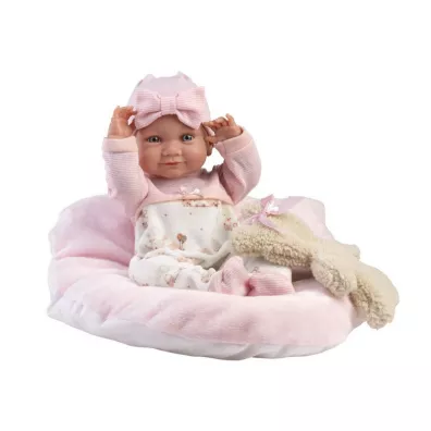 Lalka winylowa bobas Nico z r�ow� podusi� 40cm Llorens