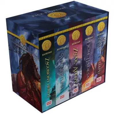 Pakiet Olimpijscy Herosi. Tomy 1-5: Zagubiony heros, Syn Neptuna, Znak Ateny, Dom Hadesa, Krew Olimpu - Rick Riordan