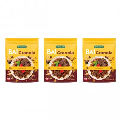 Bakalland BA! Granola czekoladowa zestaw 3 x 300 g