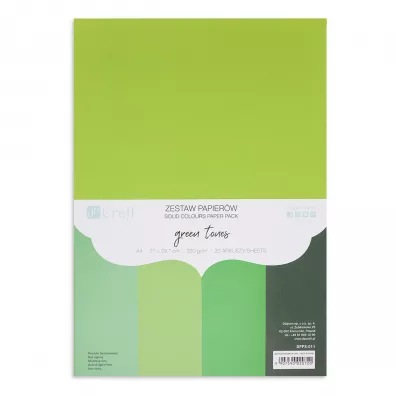 Dalprint Zestaw papier�w A4 Green Tones 220g,  20 arkuszy
