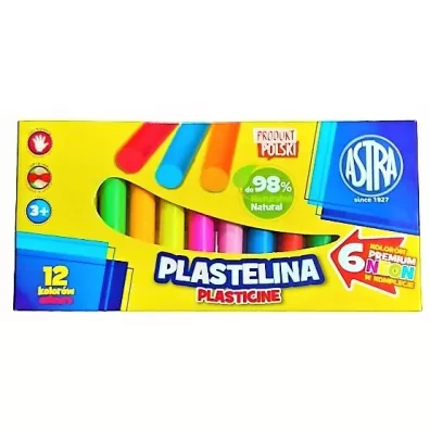 Plastelina Astra 12 kolor�w 12 szt.