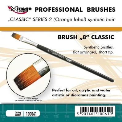 P�dzelek p�aski high quality classic rozm 8