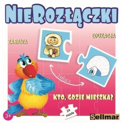 Puzzle 24 el. Nieroz��czki - Kto gdzie mieszka Abino