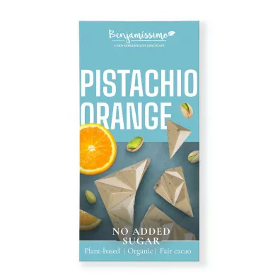 Benjamissimo Tabliczka kakaowa pistacje - pomara�cza 60 g Bio