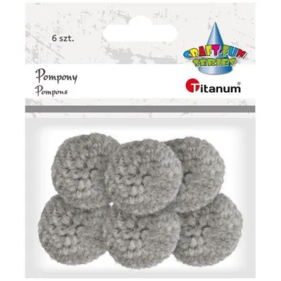 Titanum Pompony w��czkowe jasnoszary 3cm