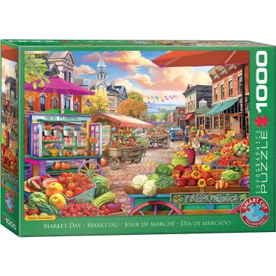 Puzzle 1000 Main Street Market Day 6000-5860 Eurographics