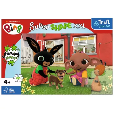 Puzzle 60 el. Super Shape XXL. Zabawa z pieskiem Trefl