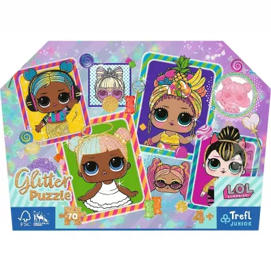 Puzzle 70 el. glitter Kolorowe laleczki L.O.L Trefl