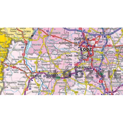 Polska mapa samochodowo administracyjna 1:800 000