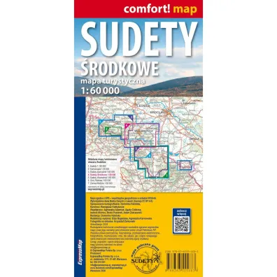 Sudety �rodkowe laminowana mapa turystyczna 1:60 000