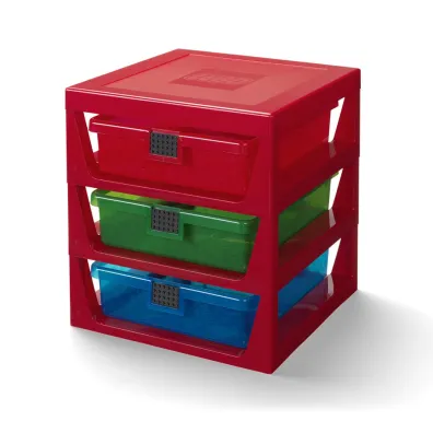 Rega� LEGO z szufladami Czerwony