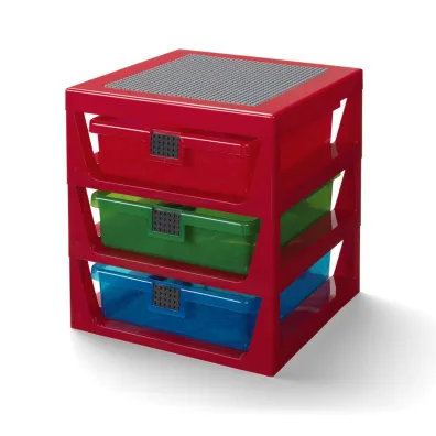 Rega� LEGO z szufladami Czerwony