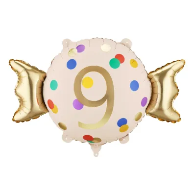 PartyDeco Balon foliowy Cukierek   9  , 61x37 cm, mix  1 op. / 1 szt.